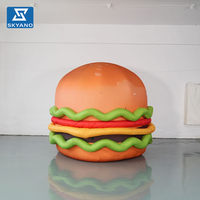 Modèle de hamburger gonflable personnalisé, accessoire alimentaire gonflable pour la décoration d'événements, de marchés et de festivals en extérieur