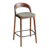 Tabouret de bar rétro en forme de C, chaise haute pour îlots de cuisine à domicile ou cafés commerciaux