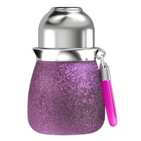 Bouteille d'eau isotherme miniature de 380 ml en titane avec paillettes scintillantes