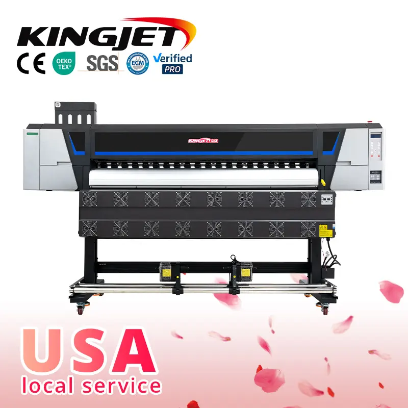 KINGJET 1.6m 1.8m 3.2m cartaz adesivo máquina de impressão em vinil banner flex impressora ecosolvent xp600 de impressora eco solvente da cabeça de impressão