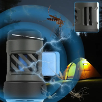 Outdoor Waterdichte Oplaadbare Led Licht Mini Camping Solar Bug Zapper Muggenmoordenaar Lamp Met Driehoek Stent Wandlampen