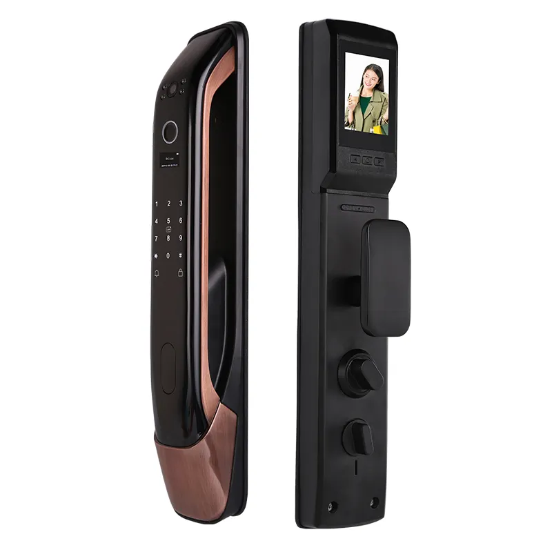 قفل باب رقمي بأسعار تنافسية بصمة USmart الذهاب تطبيق Tuya الذكية واي فاي مع كاميرا قفل باب ذكي