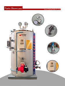 Generador de Vapor Industrial de 300 kg, Vertical, a Gas, Petróleo o Vapor, Baja Presión, 500 kg/h, 0.5 Toneladas, para Uso Industrial - Product Image 3