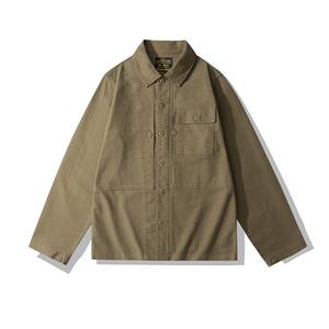 High Quality Vintage Worker Jacket for Men ODM OEM Wholesale Autumn Stock 100% Cotton Canvas False <strong>Moleskin</strong> Washed Spring - Product Image 4