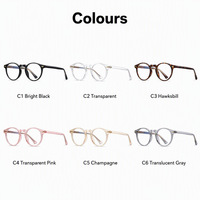Montures de lunettes rondes unisexes TR90 ultra légères, design solide, verres PC anti-lumière bleue et étanches pour une utilisation quotidienne sur ordinateur