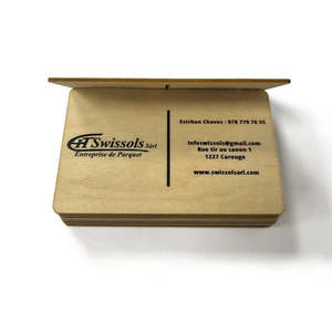 Tarjeta de visita NFC en blanco personalizada, tarjetas de madera RFID inteligentes sin contacto con chip, categoría de producto, módulos y accesorios NFC - Product Image 3