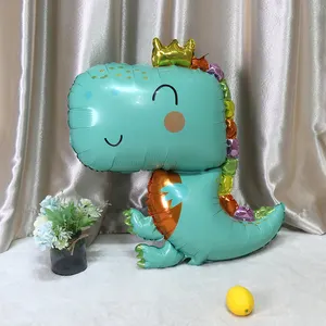 Dinosaurus Tyrannosaurus Rex Balon Foil Seri Kartun Dekorasi Pesta Ulang Tahun Anak-anak Baby Shower Balon Dinosaurus Dekoratif