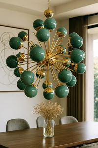 Lustre moderne en laiton de qualité supérieure, style mid-century, pour salle à manger et intérieur de maison - Product Image 2