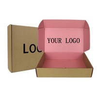 Boîte d'emballage d'emballage plat imprimé de logo personnalisé Boîte postale d'expédition d'expédition pliante découpée à l'emporte-pièce en carton ondulé