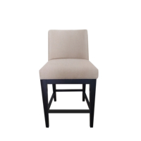 Chaise de bistrot moderne commerciale à hauteur de comptoir, mobilier de restaurant, tabouret de bar haut rembourré avec repose-pieds pour la maison et la cuisine