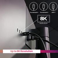 Kabel Thunderbolt 4 40Gbps 100W Kabel Daya dan Kabel Thunderbolt Tipe C ke Tipe C Kompatibel dengan Thunderbolt 3 & USB Tipe C