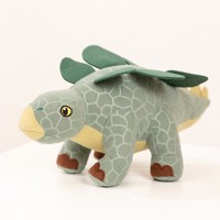 Peluche Dinosaure Vert Doux en Coton PP Brodé pour Enfants, Idéal Cadeau de Fête