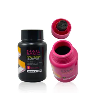 Removedor de esmalte de uñas con esponja, 2 en 1, para pies y manos, Natural, 75ml