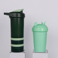 Bouteille de sport portable pour shaker de protéines, avec flux d'eau direct, compatible lave-vaisselle, en PP sans BPA, anti-fuite, pour adultes