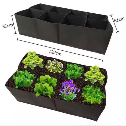 Felt Planting Bags Eco-friendly Plant Fiber 1000mL Capacity Rectangular Garden Grow Bags 1.5mm Thick Seedling Cultivation Modern