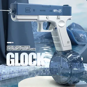 新しいデザインglock19電気ビーチおもちゃバースト子供の高圧強力リピーターウォーターピストルスプレーおもちゃ水鉄砲