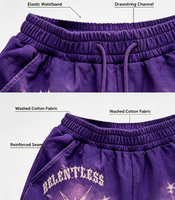 Shorts de survêtement pour homme, style vintage, déchirés, bords bruts, en nylon/coton, respirants, séchage rapide, taille mi-haute avec cordon de serrage