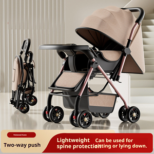 Cochecito <span class=keywords><strong>de</strong></span> Bebé Multifuncional 3 en 1, Ligero, Plegable, con Vista Elevada, para Recién Nacidos, Posiciones Sentado y Acostado, Cómodo - Product Image 6