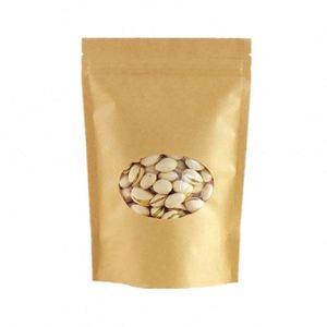 ถุงกระดาษคราฟท์กันน้ำแบบตั้งได้ ปิดผนึกซิปล็อค ขนาด 20x30 ซม. สำหรับสินค้าโปรโมชั่น รับผลิตแบรนด์ส่วนตัว - Product Image 1