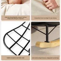 Moderner Luxus Wohnzimmerstuhl Eier-Schaukel- und Relaxsessel, Lounge-Sofa für Eine Person, Magischer Metallrahmen, Möbel für Erwachsene Schlafzimmer