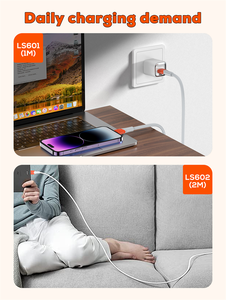 Câble de données LDNIO LS604, nouveau, 4 mètres, USB-micro Type-C et charge pour <span class=keywords><strong>iPhone</strong></span>, type 30W, TPE - Product Image 6