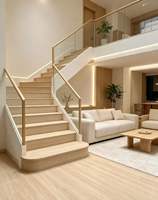 Carreaux de marche d'escalier en porcelaine vitrifiée émaillée, finition bois mat, qualité supérieure, style moderne, pour maisons et bureaux