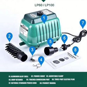 Pompe à air silencieuse pour aquarium Lp <span class=keywords><strong>100</strong></span> 200, pompe à oxygène pour bassin, aérateur pour accessoires d'aquariums - Product Image 5