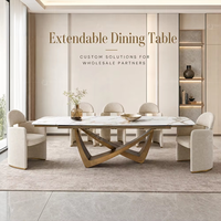 Ensemble de table à manger très vendu, 8 chaises, plateau de table de 12 millimètres, vente en gros, mobilier moderne pour la maison