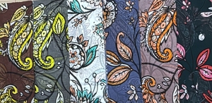ผ้าฝ้ายพิมพ์ลายดิจิทัลลายดอกไม้เพสลีย์สำหรับชุดเดรสและคุรติส - Product Image 2
