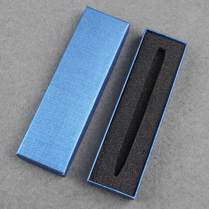 Boîte cadeau de stylo en papier noir mat personnalisé avec couvercle et base pour stylos promotionnels avec impression de logo - Product Image 3