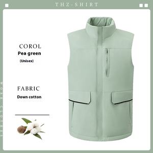 OEM logotipo personalizado ropa de trabajo uniforme corporativo hombres <span class=keywords><strong>acolchado</strong></span> engrosado <span class=keywords><strong>chaleco</strong></span> - Product Image 4