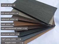 Plancher de terrasse composite moderne pour jardin, antidérapant, imperméable, résistant aux UV, couleur teck, 150*22mm, co-extrusion extérieure