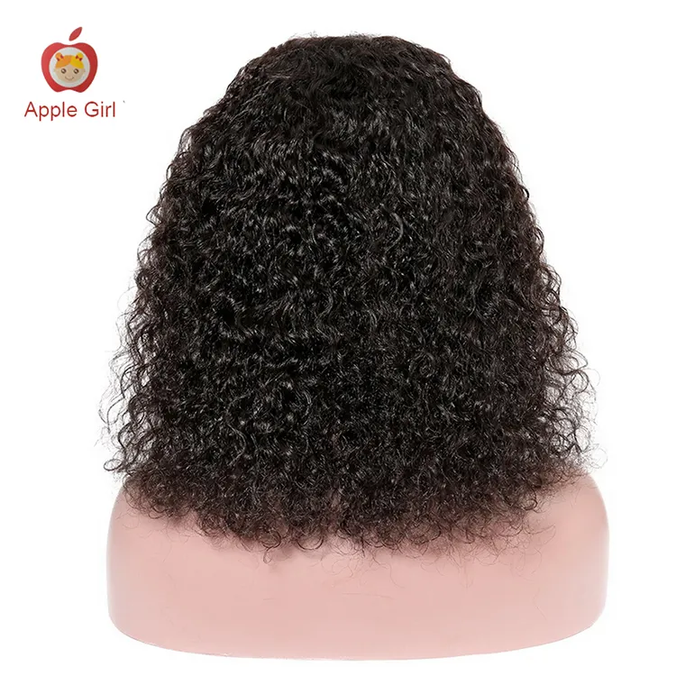 Wigs For Black Women Curly Short Lace Front Human Hair Wigs For Black Women Peruvian Remy Hair Lace Frontal Bob Wigs With Baby Hair Apple Girl