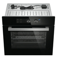 Four combiné à convection électrique 66L 2800W en acier inoxydable avec commande tactile, encastrable, pour cuisine domestique multifonction