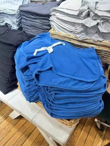 Pantalones Cortos Deportivos Casuales para <span class=keywords><strong>Mujer</strong></span>, Estilo BM, con Cordón Ajustable, Cintura Elástica, Holgados y Versátiles, Color Azul - Product Image 5