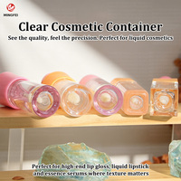 Tube de gloss à lèvres de style japonais et coréen, emballage transparent personnalisé pour huile à lèvres, bouteille cosmétique avec capuchon en forme de cœur mignon
