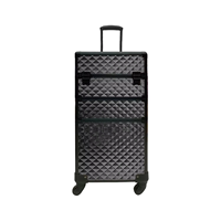 Valise de Cosmétologie sur Roues Grande Trousse de Maquillage Chariot de Salon Coiffeur Valise de Voyage pour École de Maquillage Technicien(ne) Ongulaire Coiffeur(se)