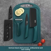 Ensemble complet de couteaux de cuisine et de planches à découper en acier inoxydable deux en un pour couper les fruits et les suppléments à usage domestique