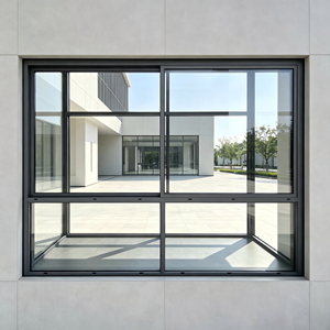 Ventana Corredera Panorámica Negra Mate Deioux con Perfil de Aluminio Delgado para Baño, Precio Directo de Fábrica - Product Image 1