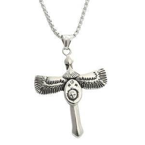 Men's Stainless Steel <b>Cross</b> Eagle Pendant Necklace Geometric Design Gift 280304 - Product Image 4