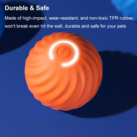Jouets interactifs pour chien USB rechargeables Type-C en PC/TPR, balle vibrante électronique à mouvement irrégulier, jouet de mouvement tendance pour animaux de compagnie