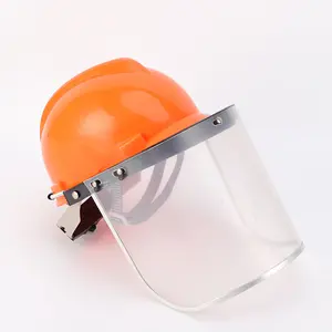 PVC şeffaf koruyucu maske ile yüksek kaliteli anti-sıçrama emniyet kaskı kaynak iş güvenliği şapka