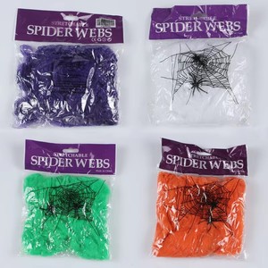 Telarañas Falsas <span class=keywords><strong>de</strong></span> Poliéster Rojas y Verdes <span class=keywords><strong>para</strong></span> <span class=keywords><strong>Halloween</strong></span>, <span class=keywords><strong>para</strong></span> Adultos y Niños, HH-0425, 100 Piezas/Caja, Venta al Por Mayor - Product Image 4