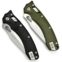 Couteau pliant de survie en acier M390MK de haute qualité, haute dureté, manche durable en G10, couteau de poche tactique défensif portable EDC, OEM
