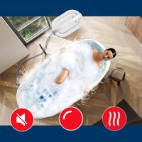 Machine à bulles de bain SPA Pompe à air Masseur avec chauffage et contrôle à 6 vitesses pour la détente en vacances Cadeau et séances de spa à domicile