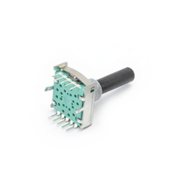 Interrupteur rotatif horizontal en plastique à double pôle 4 positions ou simple pôle 9 positions, 17 mm, vente en gros