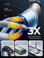 Cable de Extensión USB C LISEN con PD de 240W y Transferencia de Datos de 20Gbps para MacBook, iPad Pro, Galaxy S25 Hub y Accesorios PSVR2