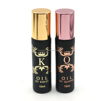 Botol rol hitam parfum kaca kemasan kosmetik 10 ml botol rol minyak esensial parfum kaca 10 ml dengan kotak kertas