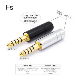 Conector de Altavoz de Salida de CA Chapado en Oro FS, Nuevo, de 4.4mm, 3.5mm, 2.5mm, Conector para Auriculares - Product Image 2