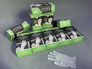 Guantes de vinilo transparente para examen libre de alimentos